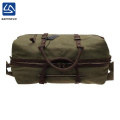 Wholesale multi-function canvas leather travel bag for man